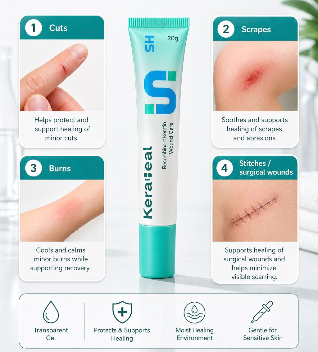 KeraHeal suitable wound care applications
